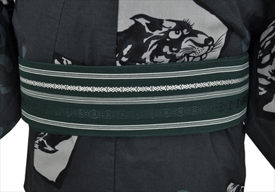 浴衣[166-174cm・緑がかった黒地]