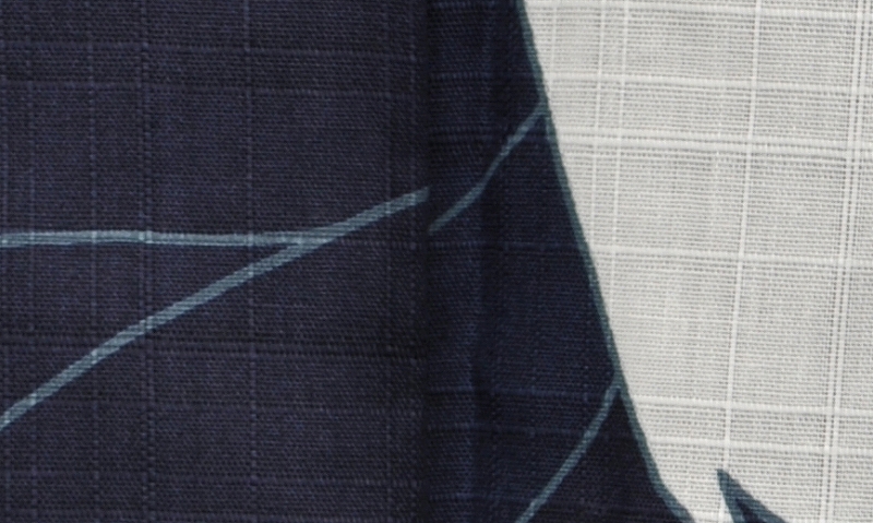 浴衣[169-177cm・白地・葉]