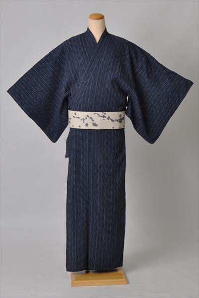 浴衣[168-176cm・紺縞]