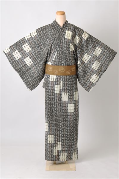 浴衣[170-178cm・グレー]