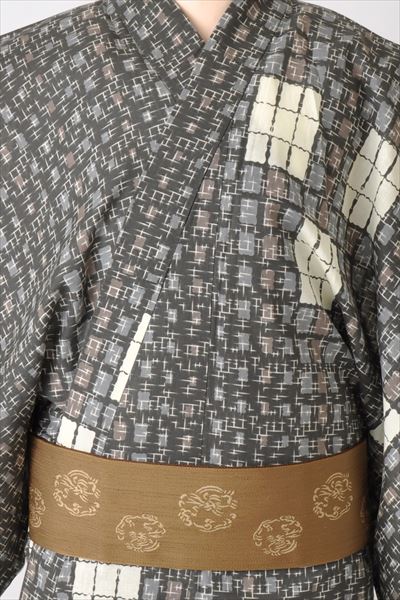 浴衣[170-178cm・グレー]