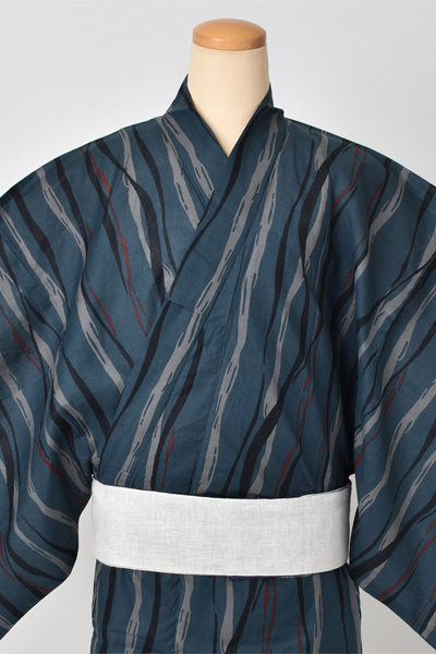 浴衣[169-177cm・青緑色]