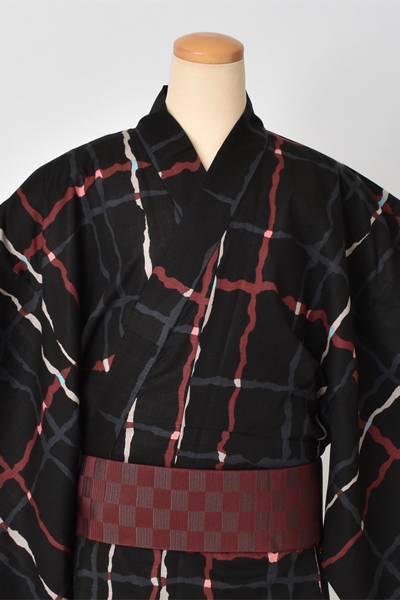 浴衣[167-175cm・格子柄]