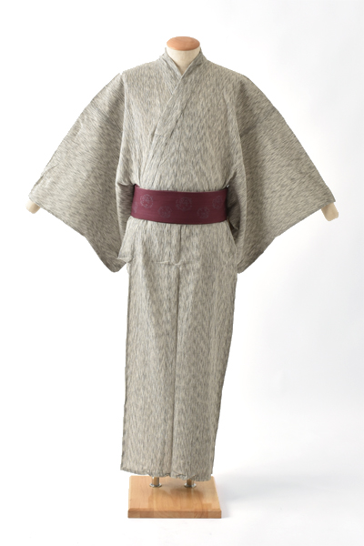 浴衣[M・LLサイズグレー・楊柳浴衣]