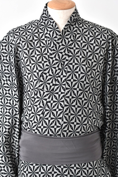 浴衣［172-180cm・黒グレー］