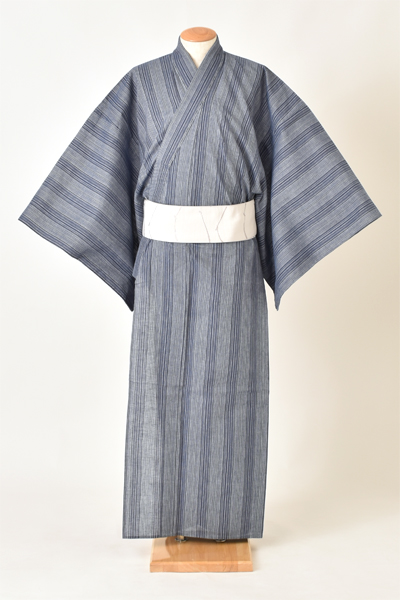 浴衣[177-185cm・青ストライプ]