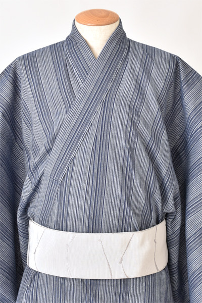 浴衣[177-185cm・青ストライプ]