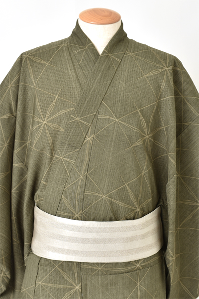 浴衣[JAPAN STYLE169-177cm・モスグリーン]