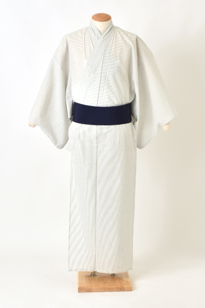 浴衣[165-173cm・白縞]
