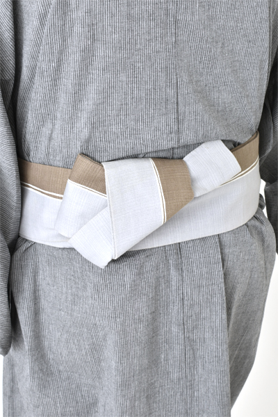 浴衣[167-175cm・グレー縞]