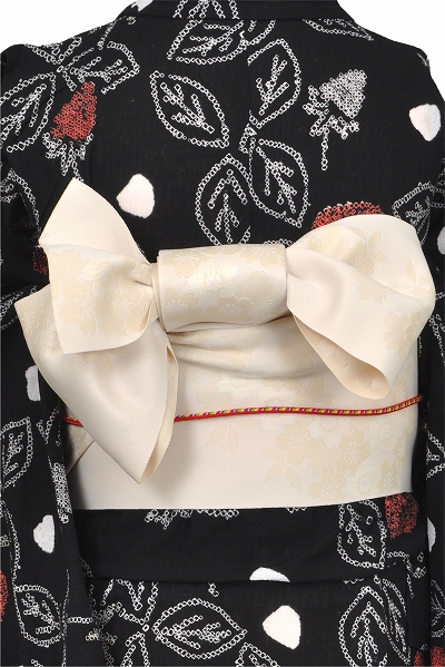 浴衣[黒地・苺トールサイズ]