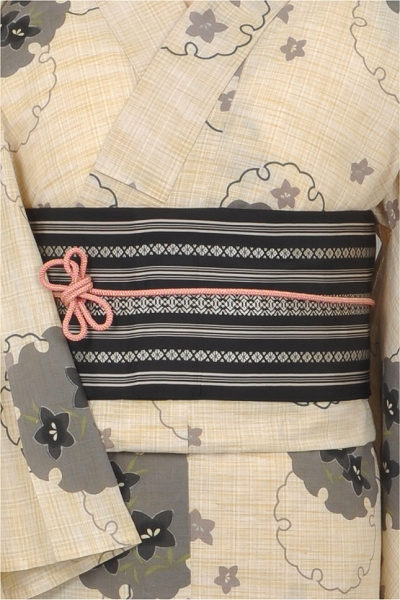 浴衣[生成り地・雪輪]