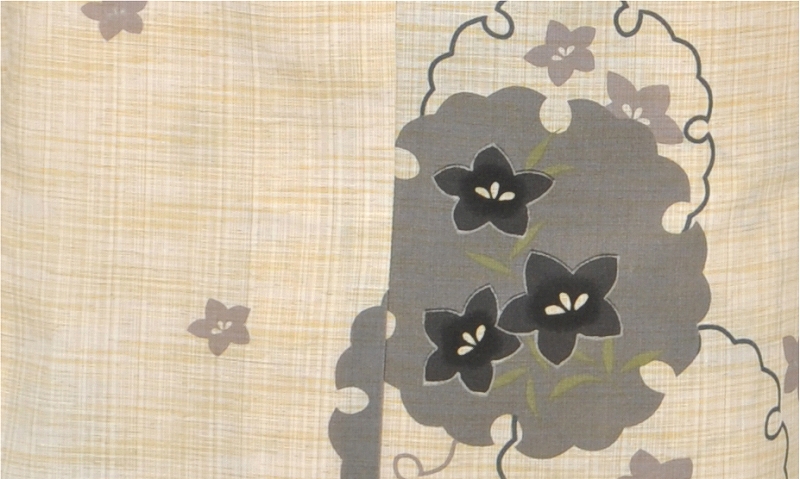 浴衣[生成り地・雪輪]