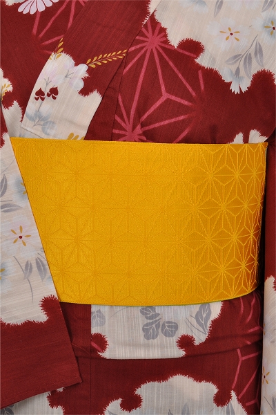 浴衣[赤地・雪輪Sサイズ]