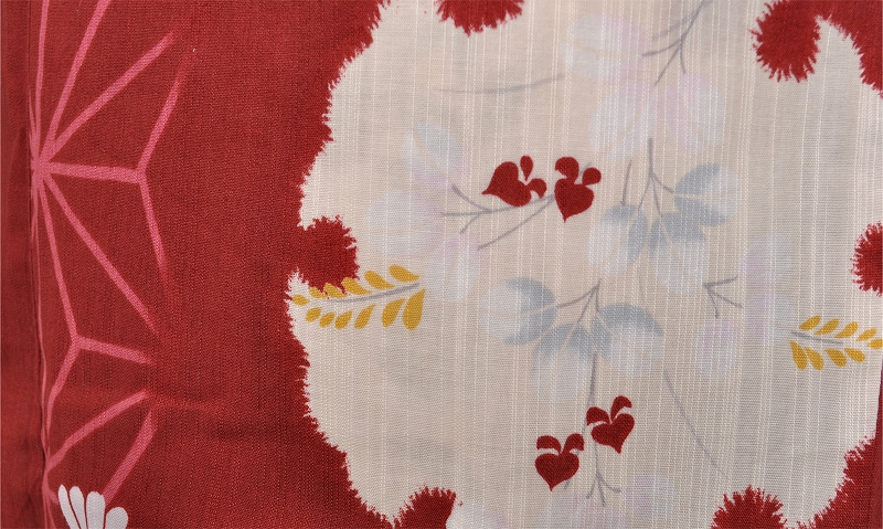 浴衣[赤地・雪輪Sサイズ]
