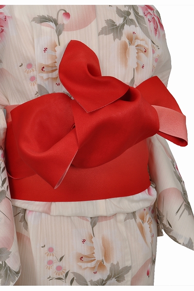 浴衣[生成り地・花]