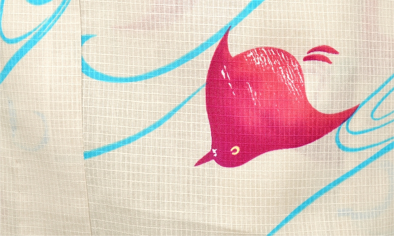 浴衣[淡いベージュ地・千鳥]