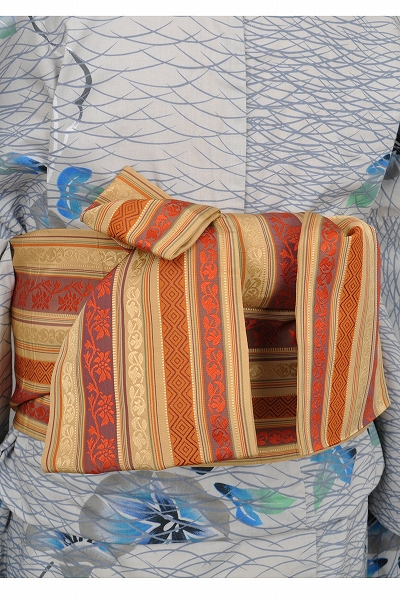 浴衣[グレー地・朝顔]