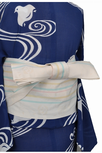 浴衣[藍色・千鳥S-Mサイズ]