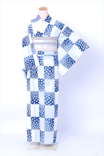 浴衣[水色・小桜]