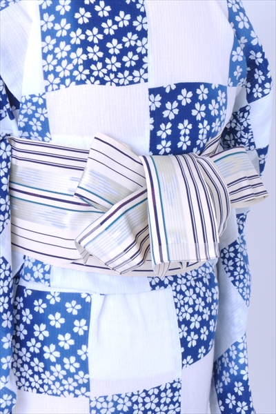 浴衣[水色・小桜]