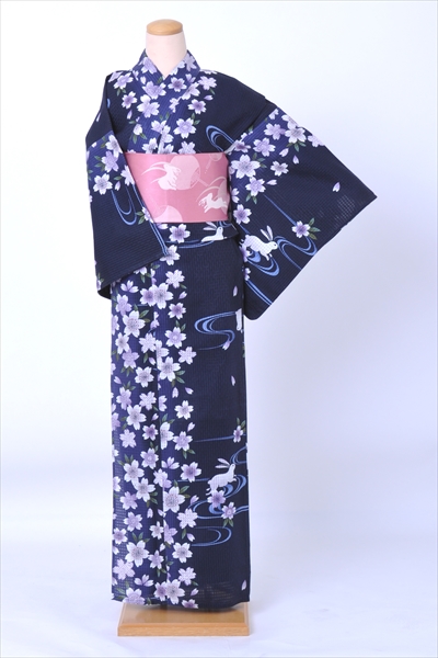 浴衣[紺・うさぎ]