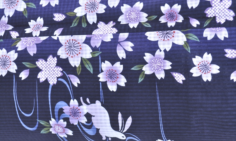 浴衣[紺・うさぎ]