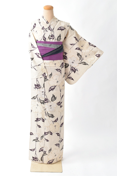 浴衣[白・洋花]