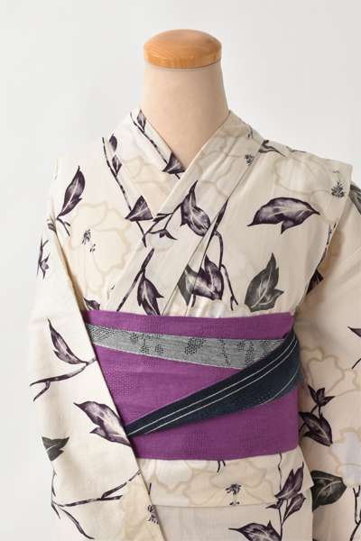 浴衣[白・洋花]