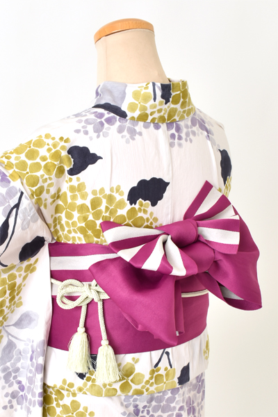 浴衣[白地・紫陽花]