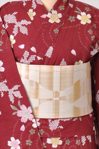 浴衣[赤・金魚と桜]