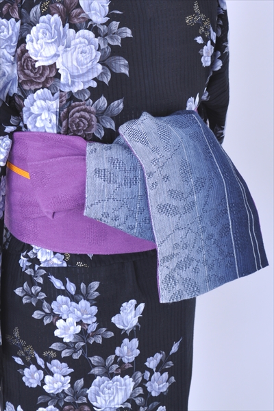 浴衣[黒・薔薇]