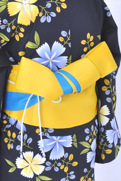 浴衣[黒・なでしこ]