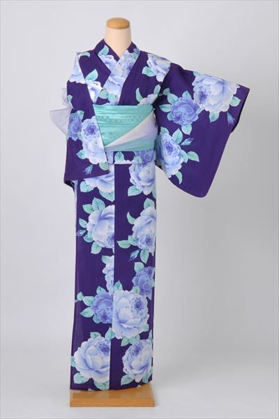 浴衣[紫・牡丹]
