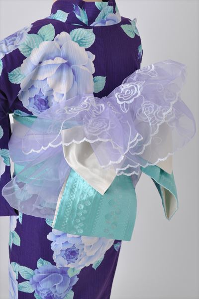 浴衣[紫・牡丹]