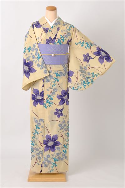 浴衣[クレマチス・綿絽]