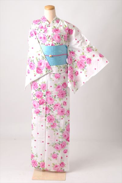 浴衣[ピンク・薔薇]