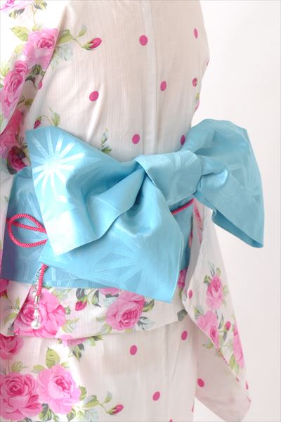 浴衣[ピンク・薔薇]