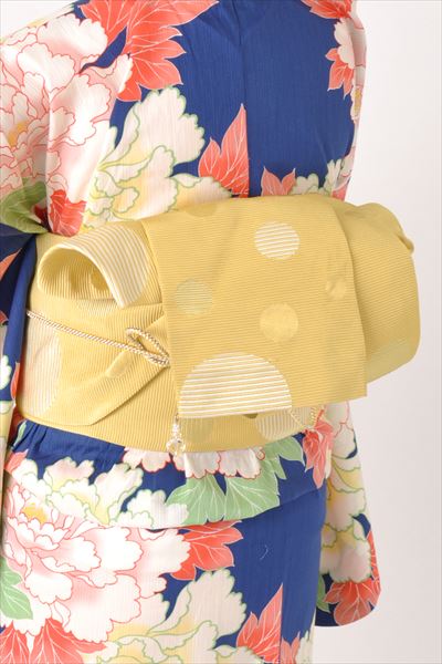 浴衣[紺・シャクナゲ]