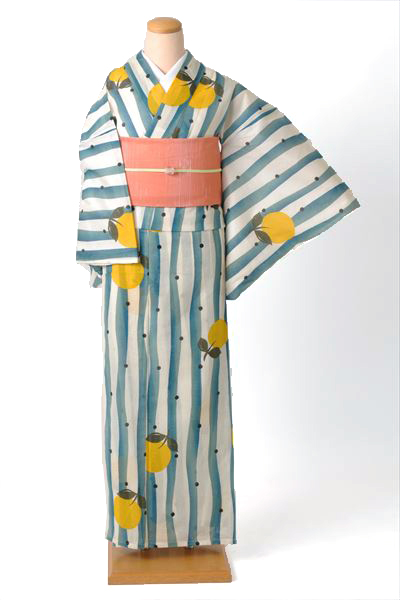 浴衣[着物風・夏みかん]