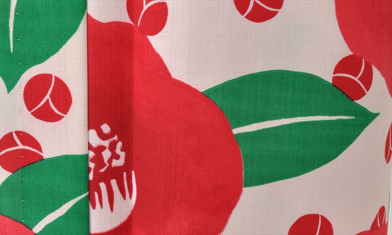 浴衣[椿・ポリエステルM-Lサイズ]