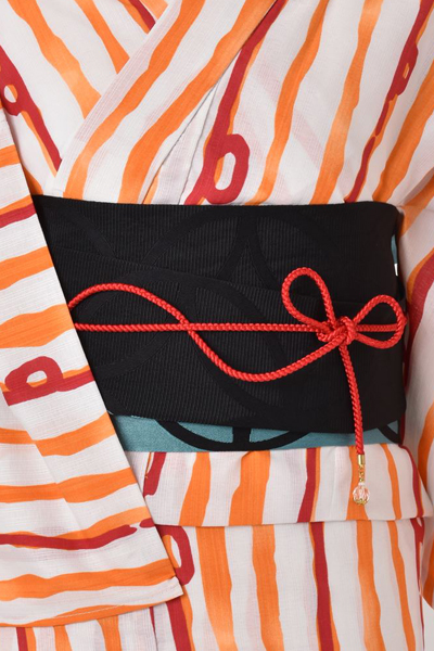 浴衣［ストライプと輪・M-Lサイズ］