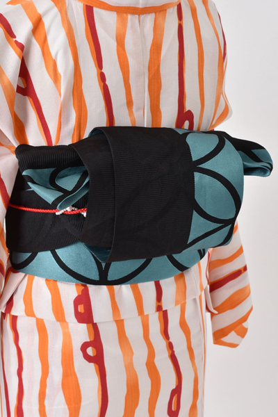 浴衣［ストライプと輪・M-Lサイズ］