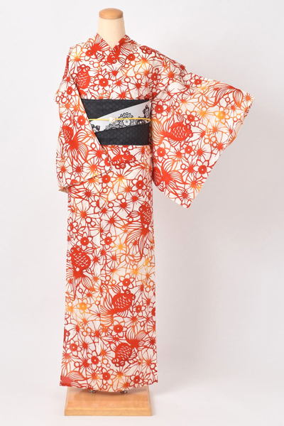 浴衣[花と金魚]