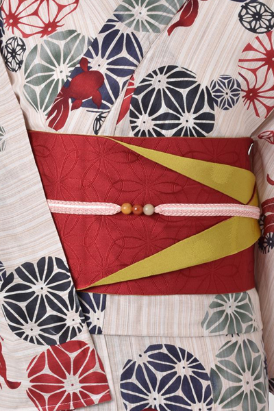 浴衣[生成り・金魚柄]