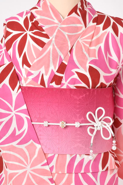 浴衣[赤ピンク・花]