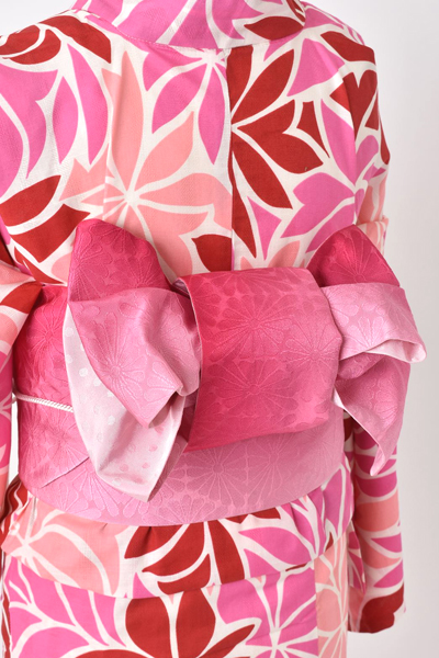 浴衣[赤ピンク・花]