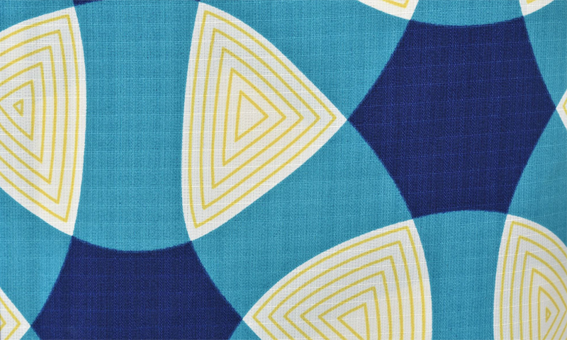 浴衣[青・幾何学模様]