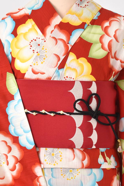 浴衣[赤・牡丹]