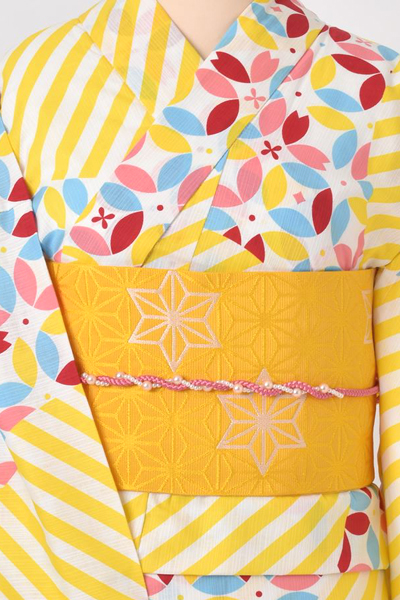 浴衣[黄色・カラフル七宝]